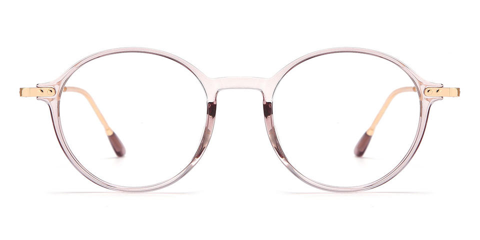 Clear Purple Tallulah - Round Glasses