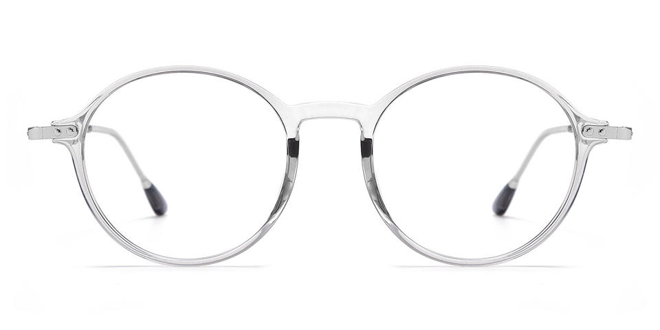 Transparent Grey Tallulah - Round Glasses