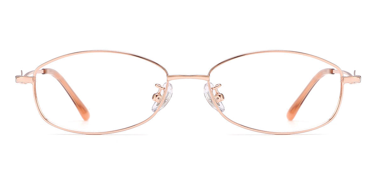 Boaz - Rectangle Gold Glasses For Women