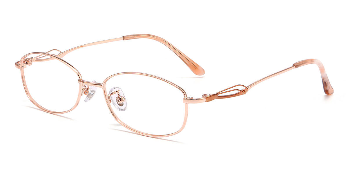 Rose Gold Boaz - Rectangle Glasses