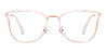 Rose Gold Clear Kolt - Square Glasses