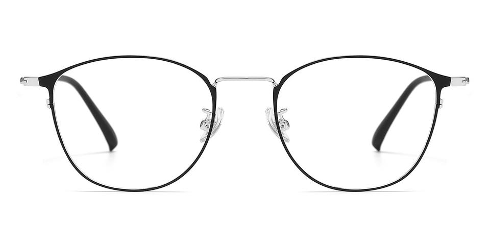 Black Silver Hessa - Oval Glasses