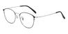 Black Silver Hessa - Oval Glasses