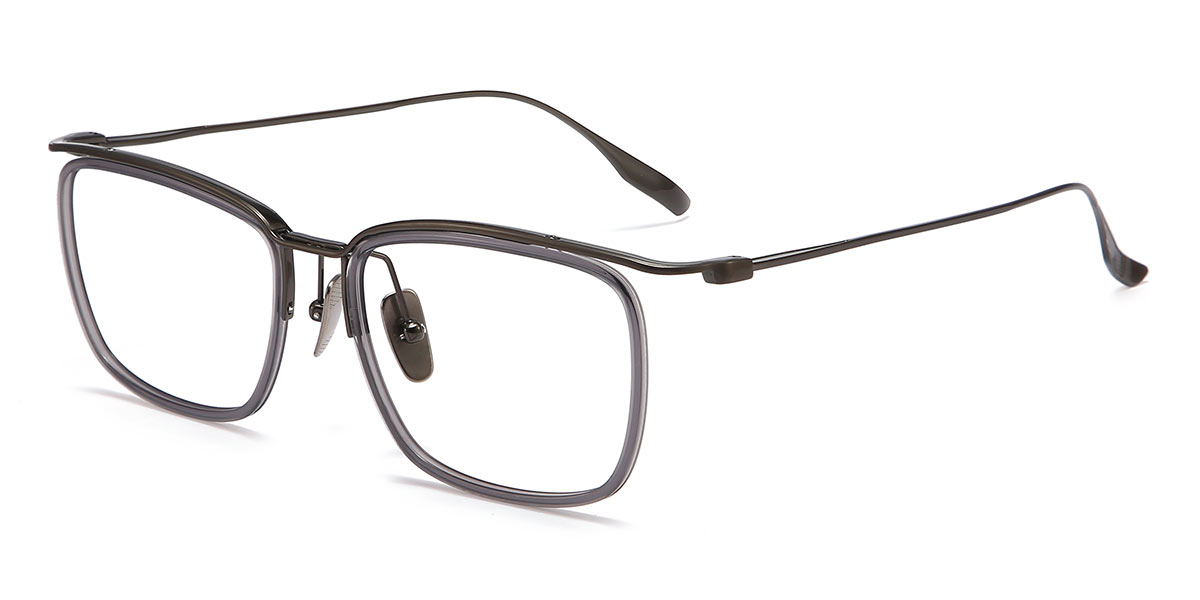 Grey - Rectangle Glasses - Iliana