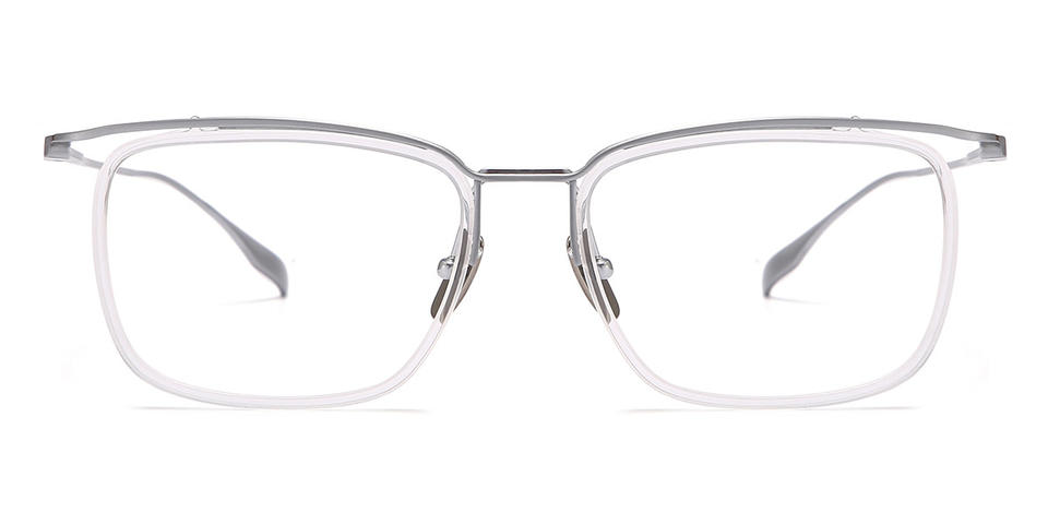Silver Clear Iliana - Rectangle Glasses