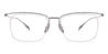 Silver Clear Iliana - Rectangle Glasses