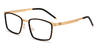 Gold Black Jillian - Rectangle Glasses