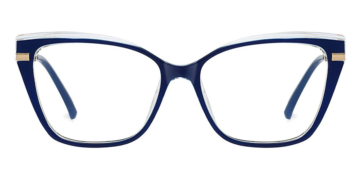 Blue - Cat eye Glasses - Indira