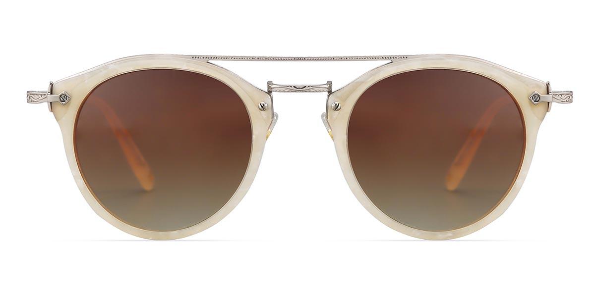 Beige Brown Atreus - Aviator Sunglasses