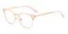 Gold Pink Rose - Rectangle Glasses