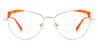 Gold Orange Lucy - Cat Eye Glasses