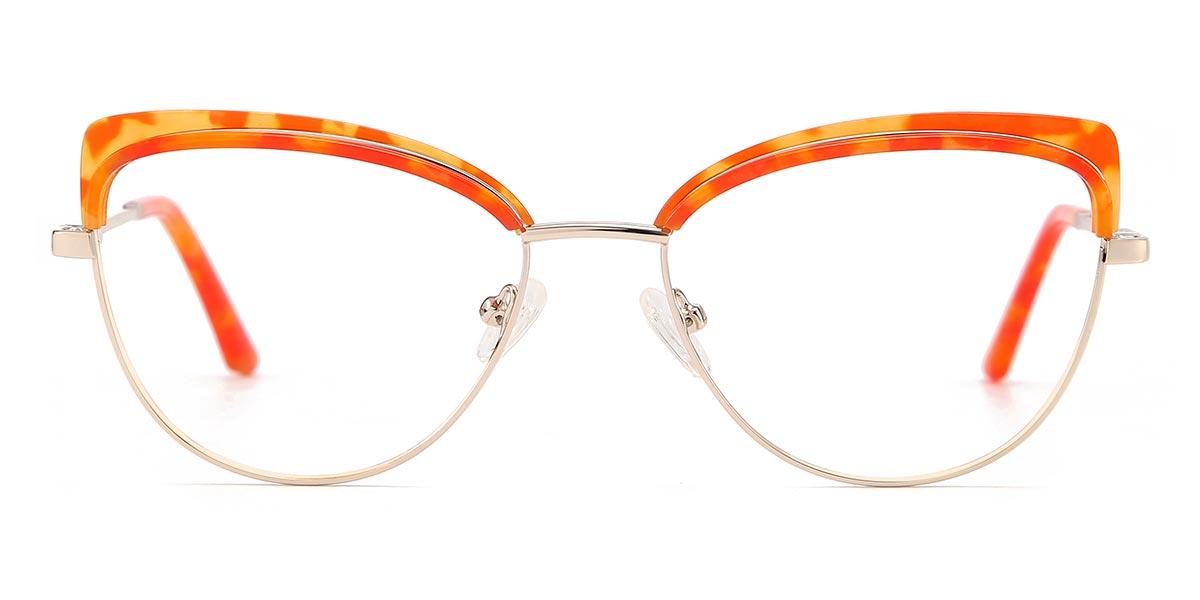 Gold Orange Anna - Cat Eye Glasses