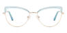 Gold Blue Anna - Cat Eye Glasses