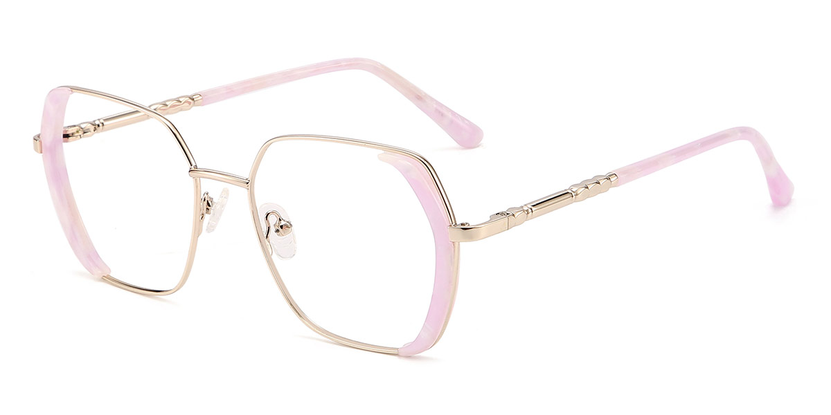 Pink - Rectangle Glasses - Ariana