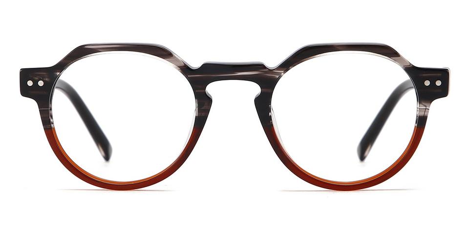 Grey Tortoiseshell Brown Ryan - Oval Glasses