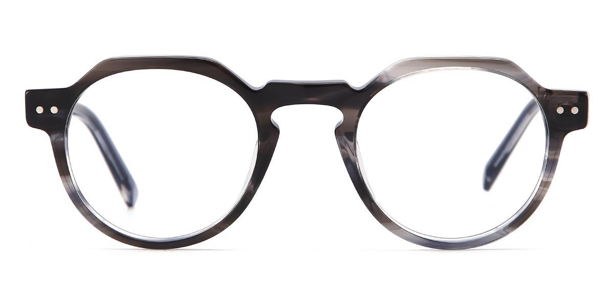 Grey - Oval Glasses - Ryan