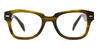 Wood Grain Josie - Rectangle Glasses