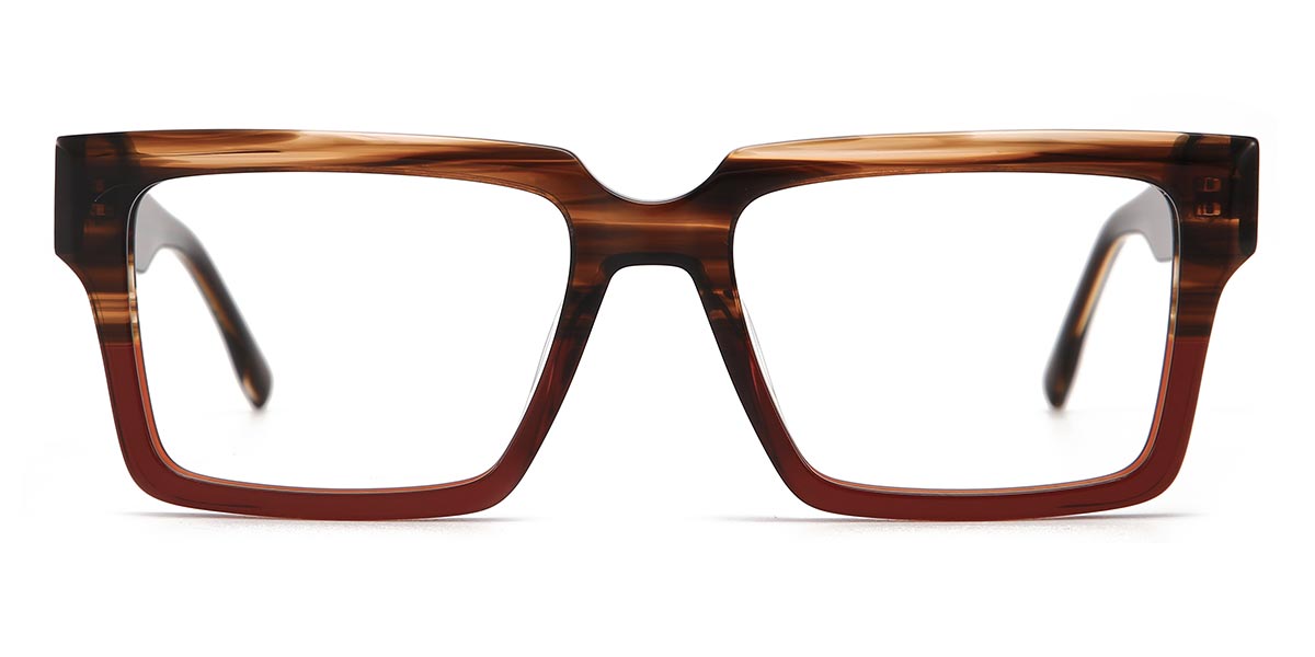 Brown - Rectangle Glasses - Claire