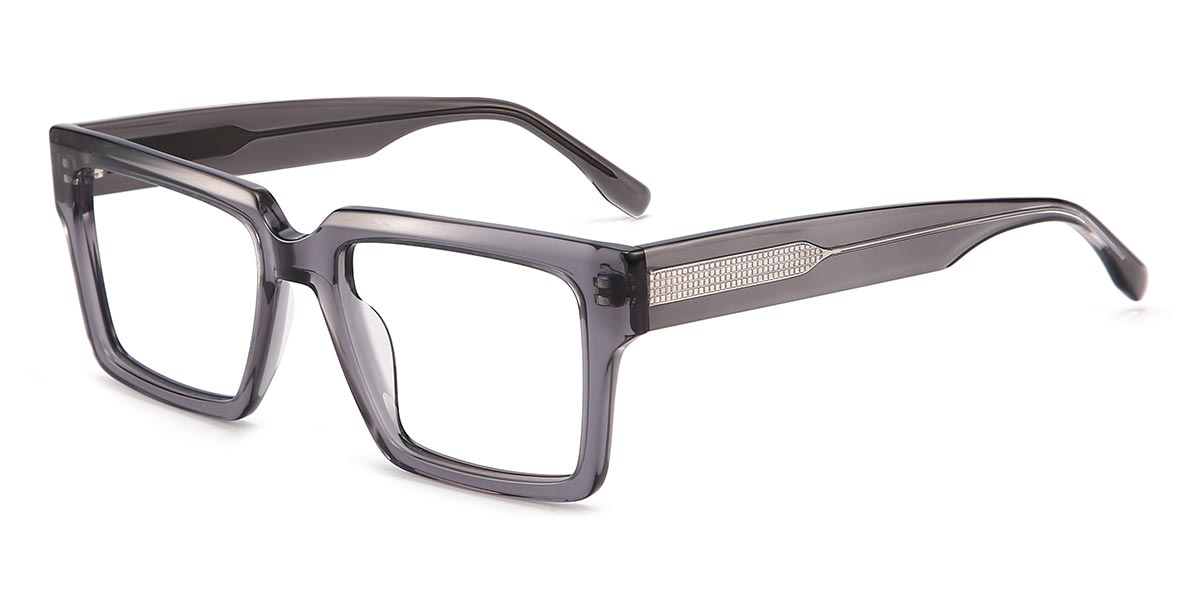 Grey - Rectangle Glasses - Claire