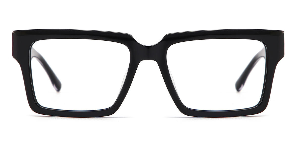 Black - Rectangle Glasses - Claire