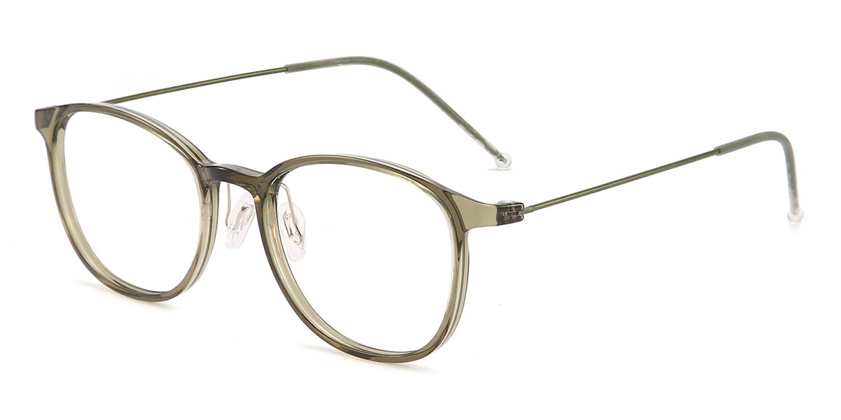 Olive green - Rectangle Glasses - Athena