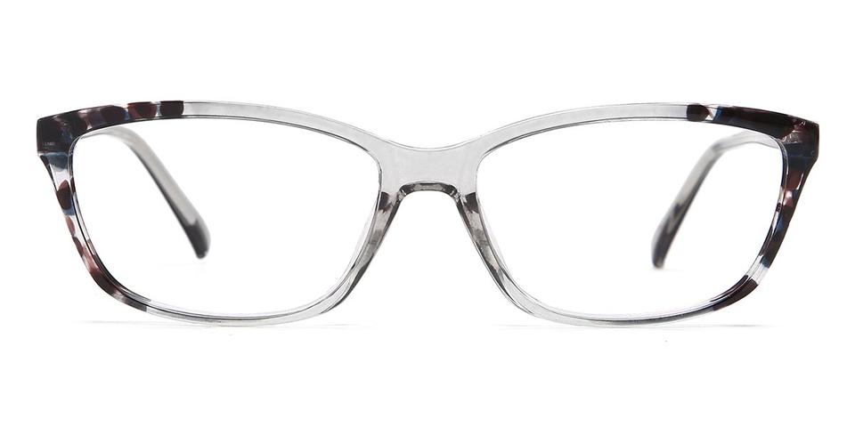 Grey Daisy - Rectangle Glasses