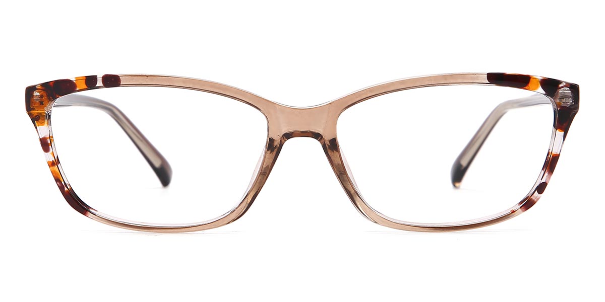 Brown - Rectangle Glasses - Daisy