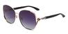Black Gradual Purple Adeline - Square Sunglasses