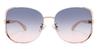 White Blue Pink Adeline - Square Sunglasses