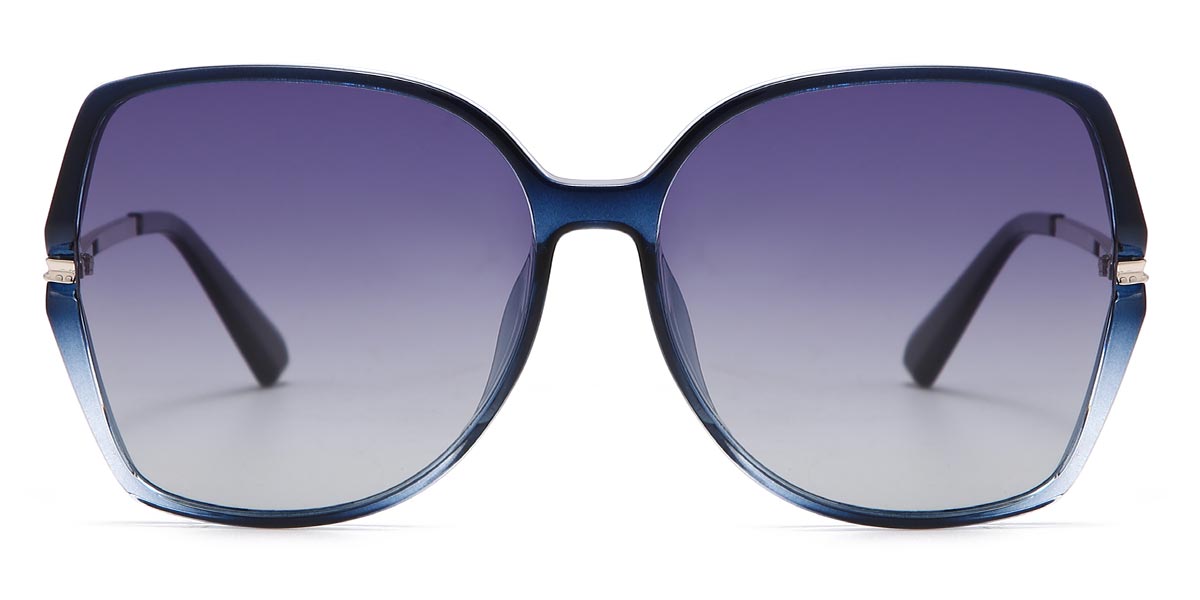 Gradual Blue Gradual Purple - Square Sunglasses - Caroline