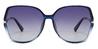Gradual Blue Gradual Purple Caroline - Square Sunglasses