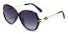 Black Gradual Purple Alina - Oval Sunglasses
