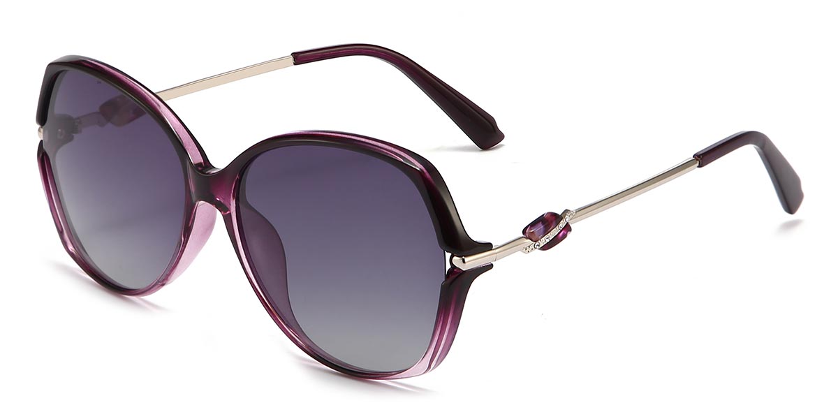 Gradual Purple Gradual Purple - Oval Sunglasses - Alina
