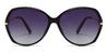 Black Gradual Purple Alina - Oval Sunglasses