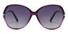 Gradual Purple Gradual Purple Alina - Oval Sunglasses