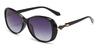 Black Gradual Purple Emmett - Oval Sunglasses