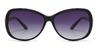 Black Gradual Purple Emmett - Oval Sunglasses