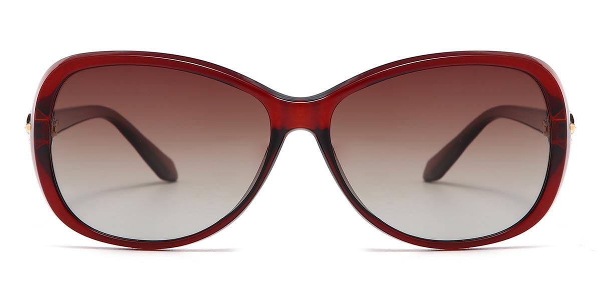 Brown Gradual Brown - Oval Sunglasses - Emmett