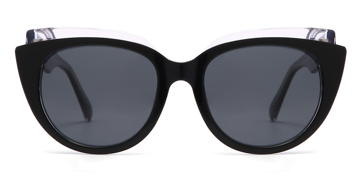 Black Grey Serenity - Cat Eye Sunglasses