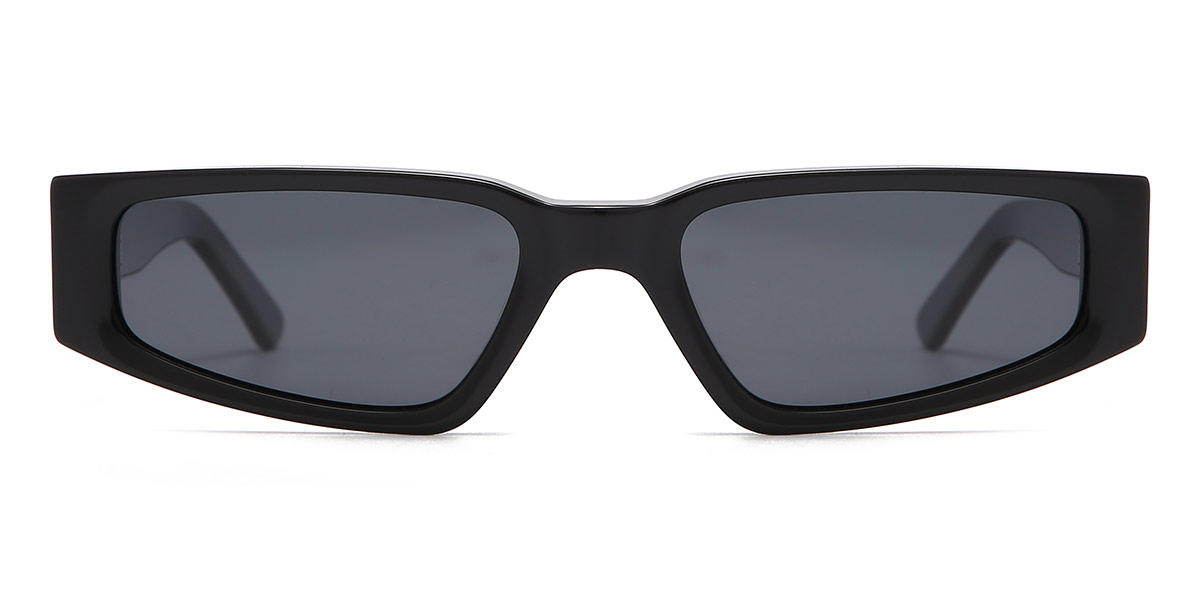 Black Grey Daniel - Rectangle Sunglasses