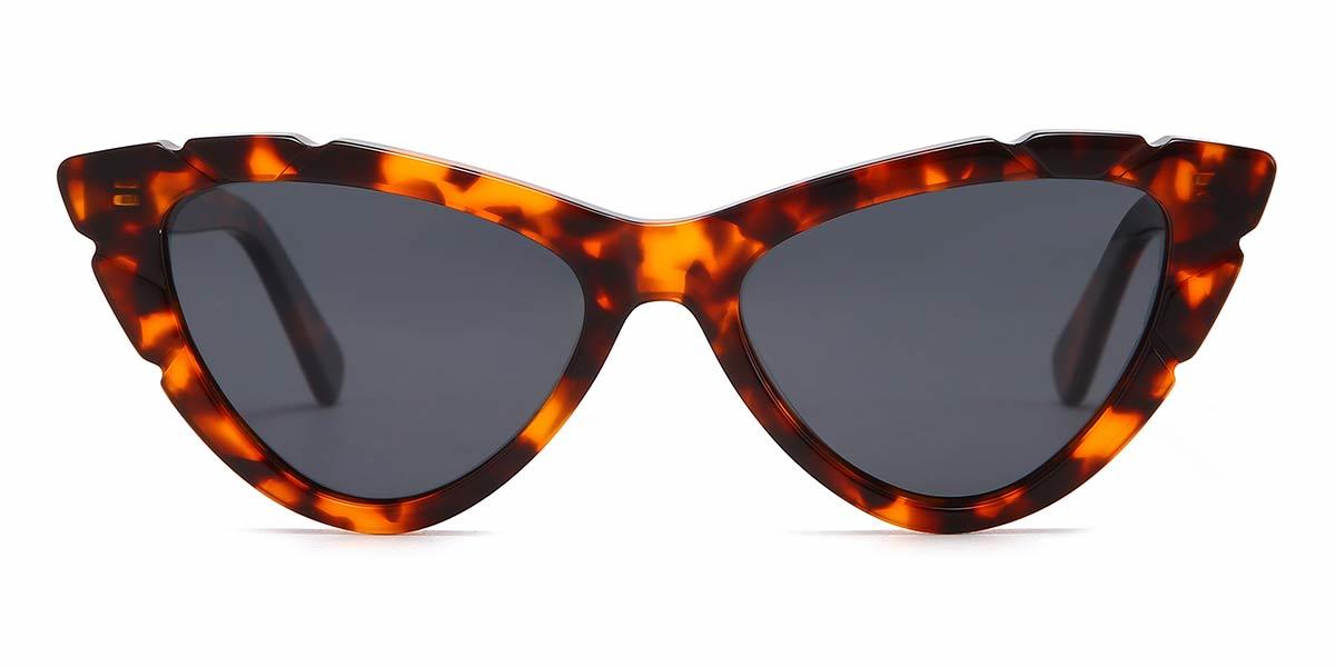 Tortoiseshell Grey Valentina - Cat Eye Sunglasses