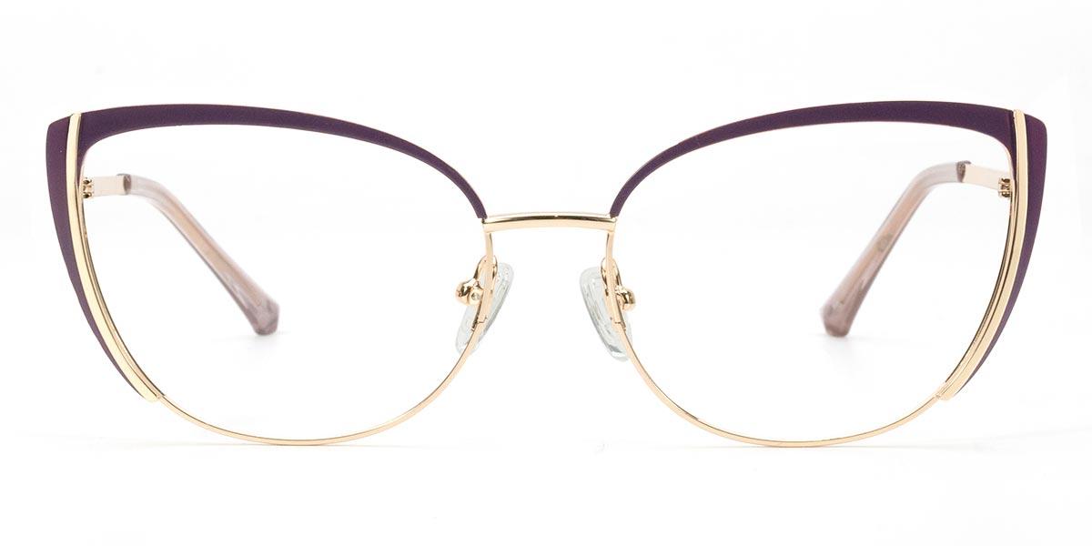 Gold Purple Emery - Cat Eye Glasses