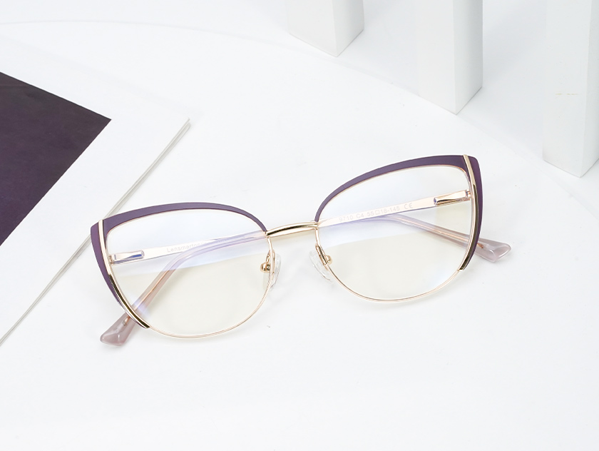 Emery - Cat Eye Purple Glasses For Women