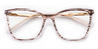 Brown Woodgrain Ligeia - Rectangle Glasses