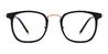 Black Freya - Rectangle Glasses