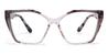 Grey Clear Maeve - Cat Eye Glasses