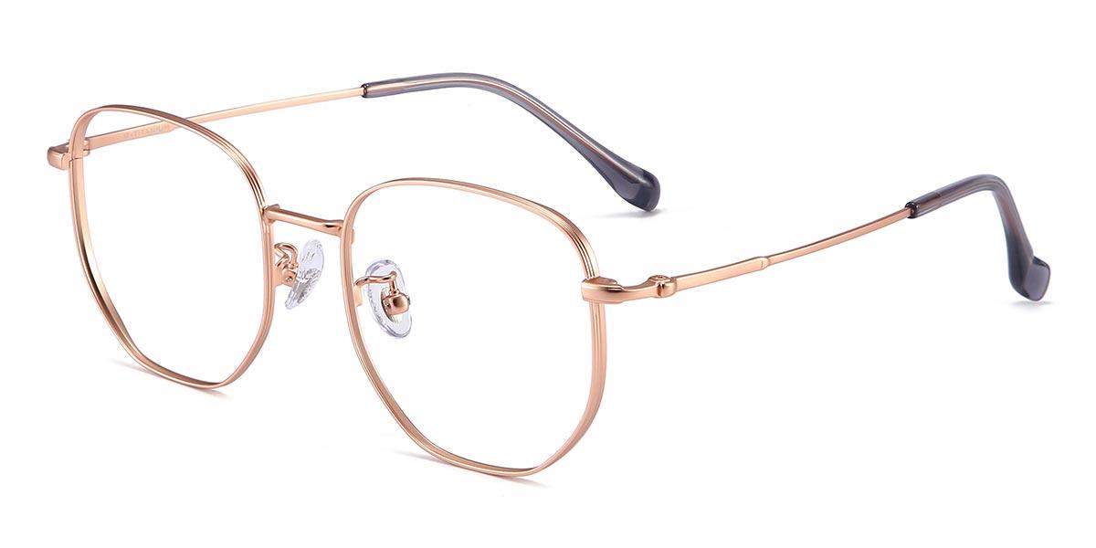 Rose Gold Kaylee - Oval Glasses