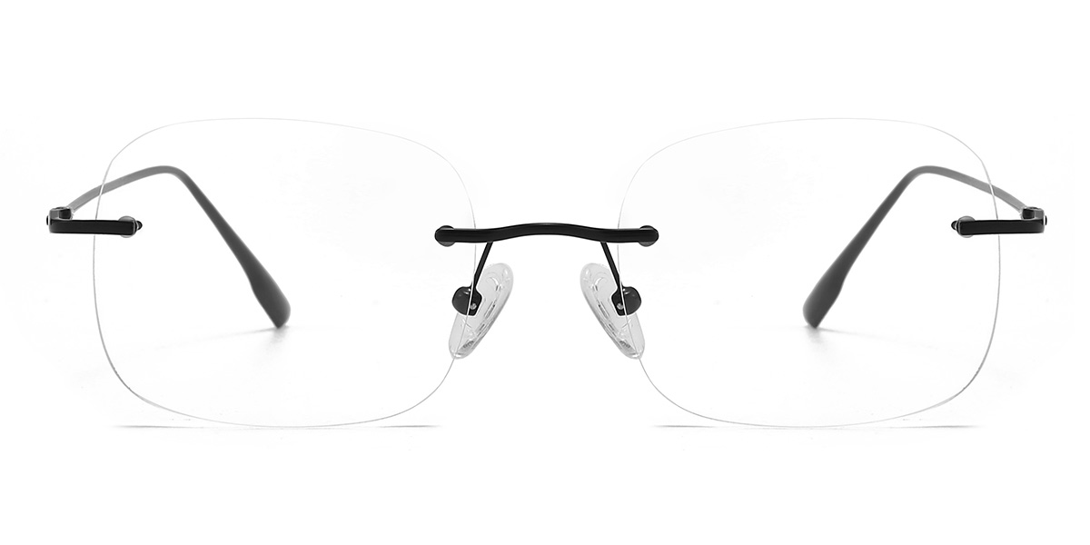 Black - Rectangle Glasses - Lorenzo