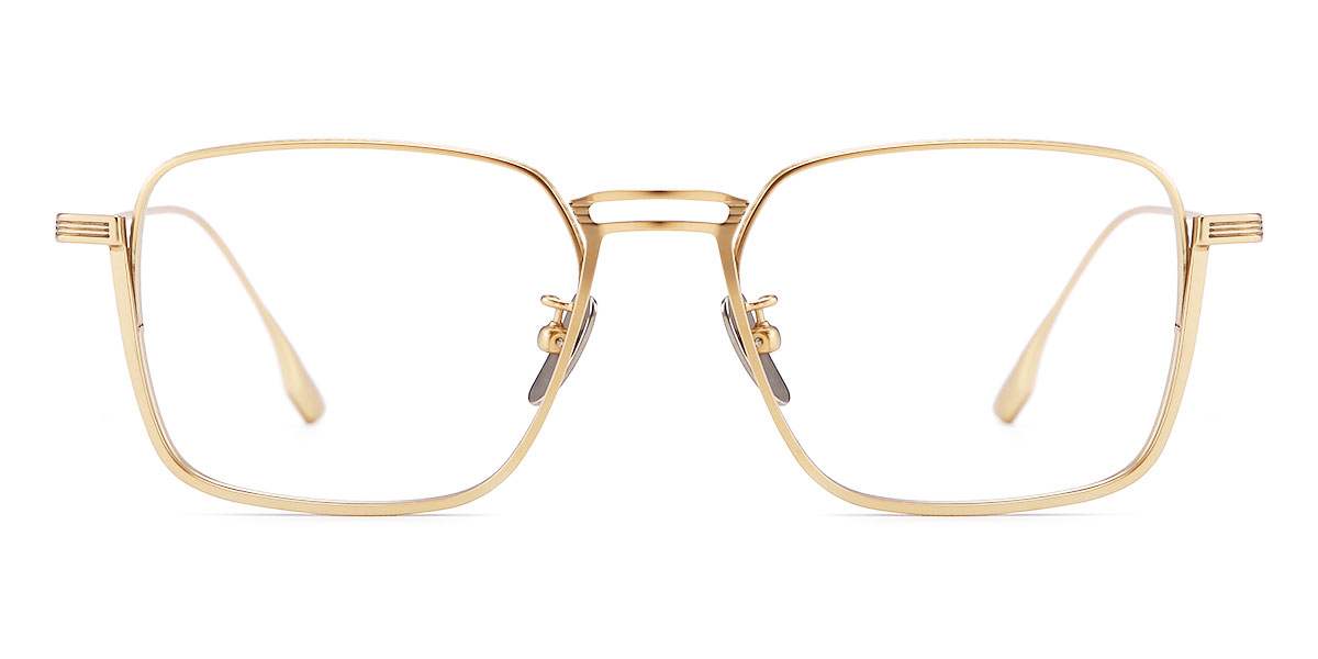Gold - Rectangle Glasses - Bennett