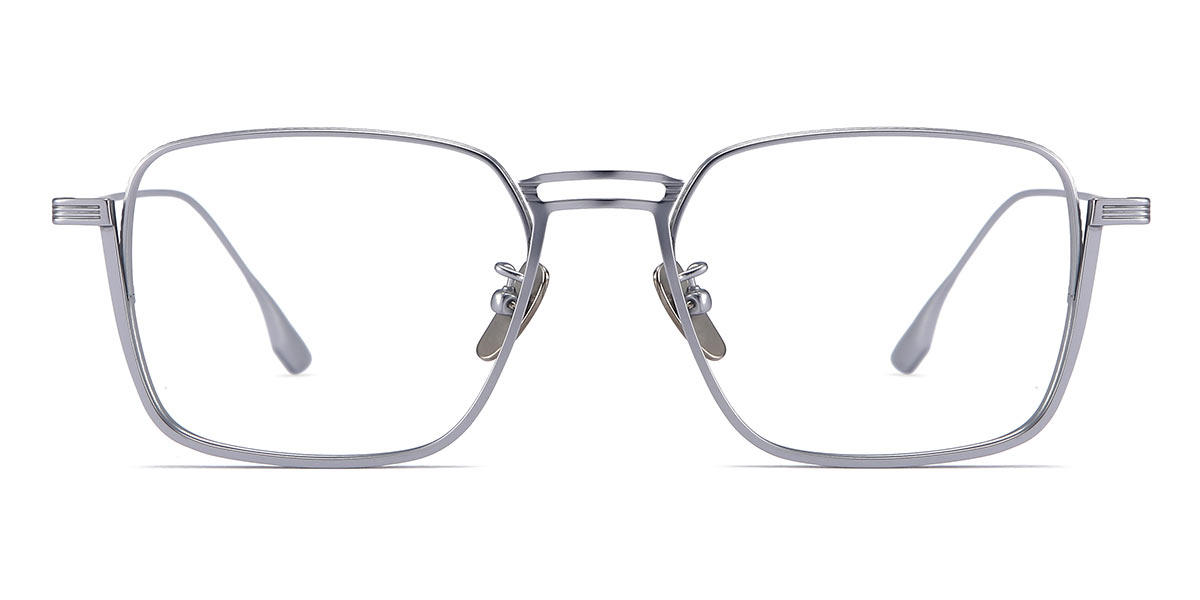 Silver - Rectangle Glasses - Bennett
